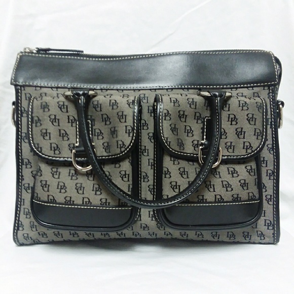 Dooney & Bourke Handbags - Dooney & Bourke Black Double Pocket Tote